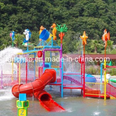 China Park Resort Splash Water Playground Equipment With Spiral Slide for sale