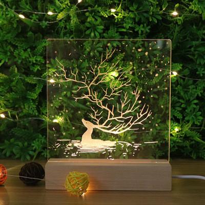 Quality Pastel Plexiglass Plastic Acrylic Sheet Night Light LED Writing Message Board for sale