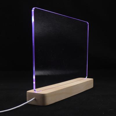 Quality Pastel Plexiglass Plastic Acrylic Sheet Night Light LED Writing Message Board for sale