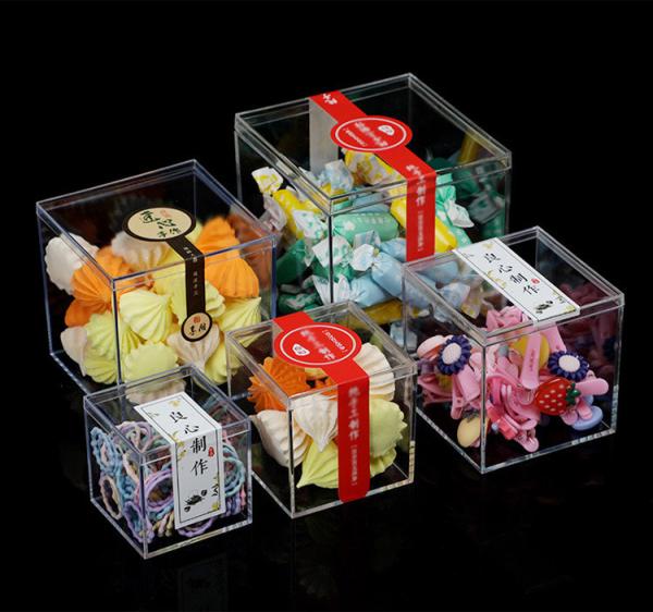 Quality OEM ISO9001 Compartment Acrylic Candy Favor Boxes For Wedding Packaging for sale