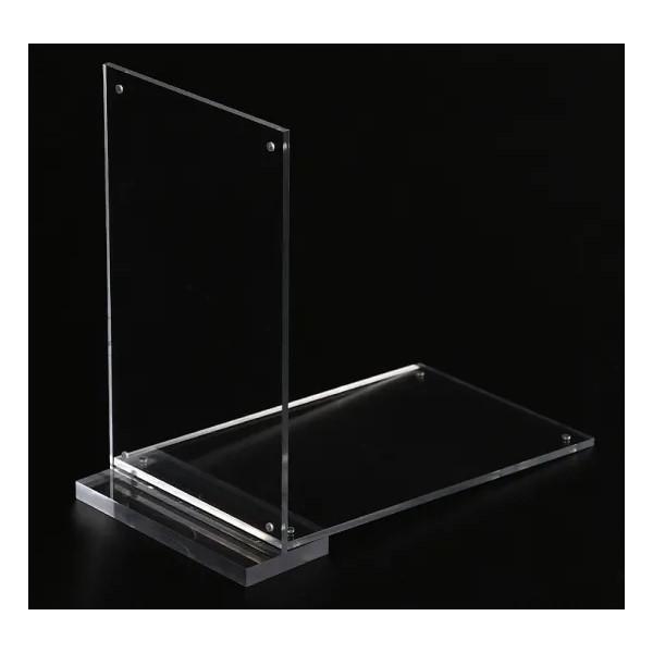 Quality A4 A5 Clear Plastic Acrylic Sheet Table Display Stand Sign Holder 11x17 for sale