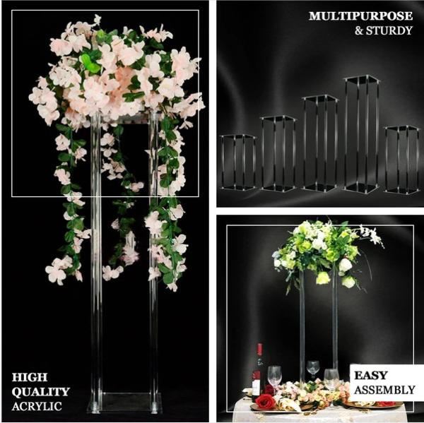 Quality Custom Perspex Acrylic Flower Pedestal Stand Display 80cm for sale