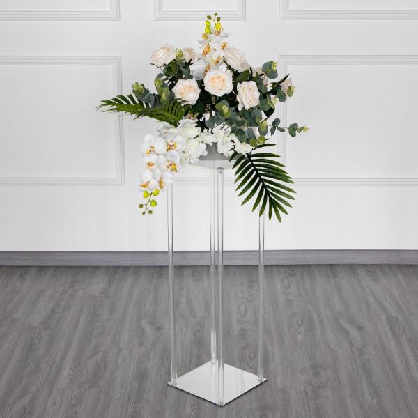 Quality Custom Perspex Acrylic Flower Pedestal Stand Display 80cm for sale