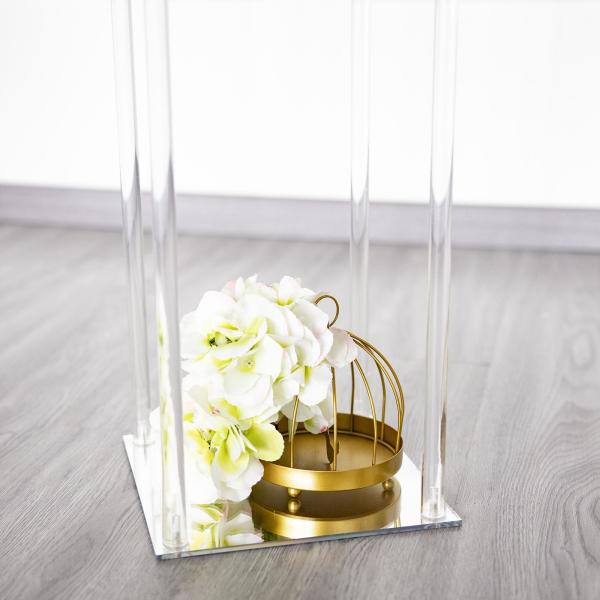 Quality Custom Perspex Acrylic Flower Pedestal Stand Display 80cm for sale