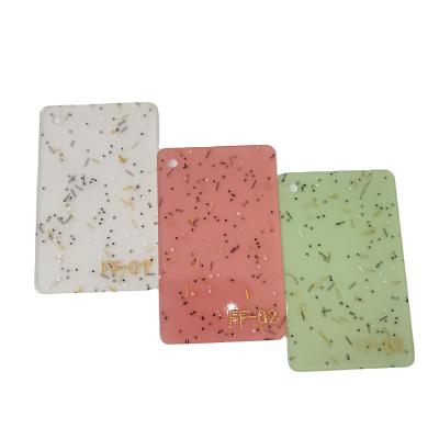 China Gefrostte pastell gekleurde glitter plexiglas harde plastic platen 4x8 Te koop