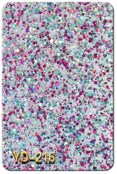 Quality Thin Plexiglass 2mm Acrylic Sheet Glitter Opaque For Charm for sale