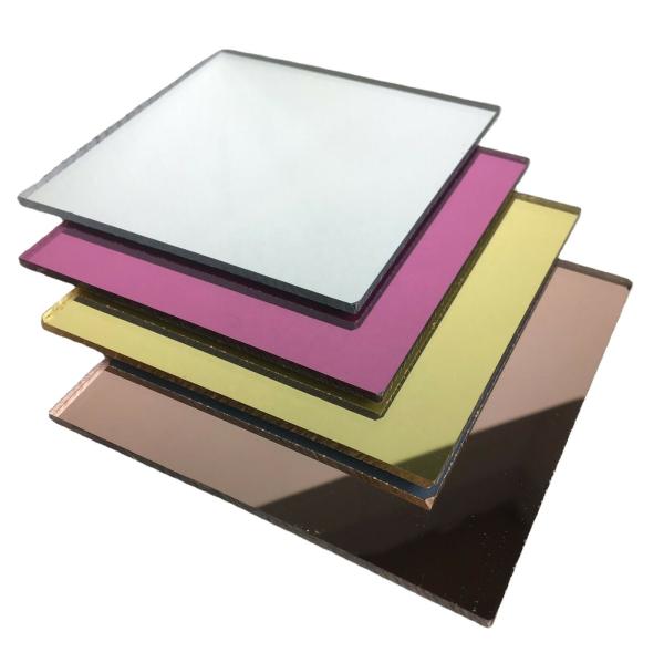 Quality Antistatic 4x4 4x8 Gold Mirror Acrylic Plexiglass Sheet Place Card for sale