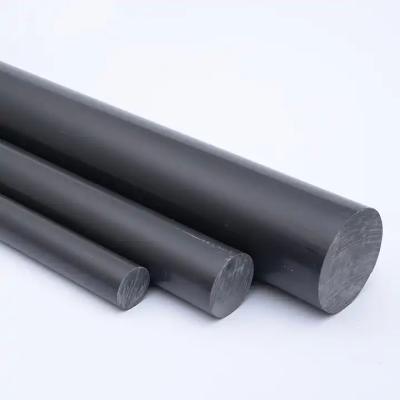 China Barras redondas de plástico de PVC blanco negro de 1/2 pulgada de peso ligero en venta