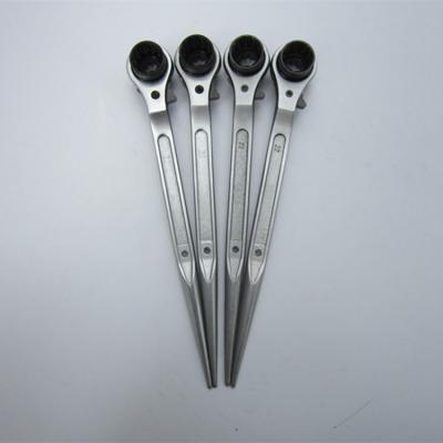 China 315mm Long Chrome Vanadium Steel Socket Scaffold Ratchet Forged Podger Handle Staging Ratchet 19mm 22mm for sale