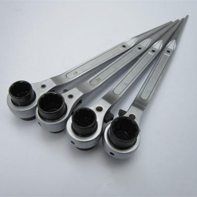 China Carbon Steel Riveting Straight Long Podger Handle 19mm 22mm Socket Ratchet Spanner for USA for sale