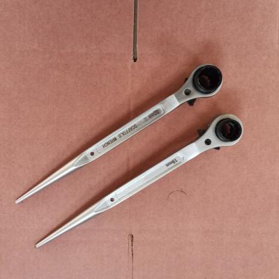 China Top Quality Industrial Color Podger Handle Ratcheting Scaffold Spanner 19mm 22mm Scaffolder Rigging Ratchet Wrench for sale