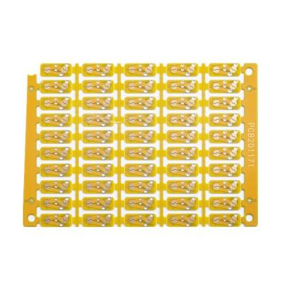 China Gold Finger 20U Double Sided PCB 4mil 1.6mm Yellow Solder Mask for sale