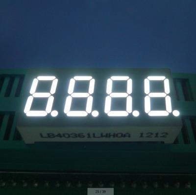 China RoHS Four Digit 7 Segment  Common Cathode Led Display White 0.36 Inch for sale