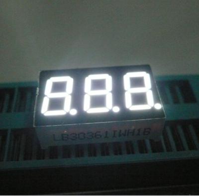 China Three Digit 7 Segment Led Display Pure White Small Seven Segment Display For Electronic Device for sale