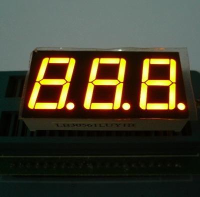 China Triple Digit 7 Segment LED Display Yellow Color For Electric Oven / Microwave for sale