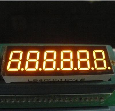 China Continuous 6 Digit 7 Segment Alphanumeric LED Display Amber 0.36 Inch for sale