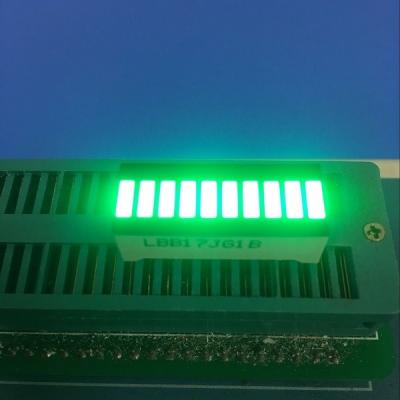 중국 순수한 녹색 10 LED 표시등 막대 120MCD - 140MCD 광도 판매용