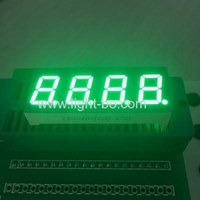China Four Digit 7 segment Numeric LED Display 0.4 inch pure green for temperature control for sale