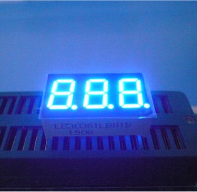 China 0.36 Inch Numeric LED Display , Blue 3 dight 7 Segment Led Display 80mcd - 100mcd for sale