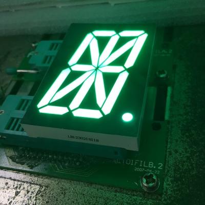 China Pure green single digit 16 Segment LED Display  for digital read-out panel for sale