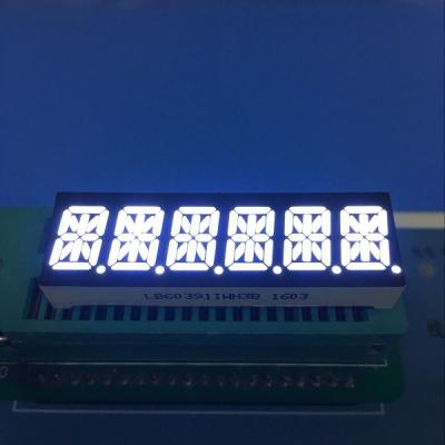 China Ultra white 10mm Six digit 14 segment led display common anode for Instrument panel for sale