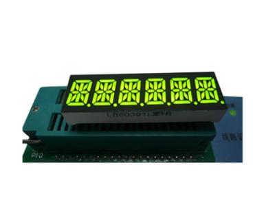 Custom super green 0.39inch 6 digit 14 segment led display for instrument panel