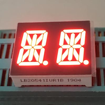 China Ultra Red 0.54 Inch Dual Digit 14 SegmentAlphanumeric Led Display for Instrument panel for sale
