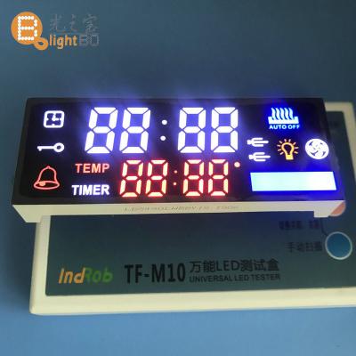 China Ángulo de visión amplio de la pantalla LED de encargo multicolora para el panel del control timer del horno en venta