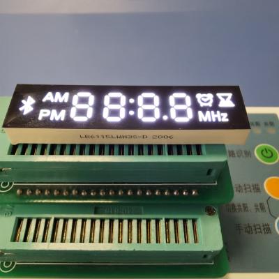 China Ultra modificado para requisitos particulares módulo de la pantalla LED del segmento del dígito 7 del blanco 4 para el Presidente/la radio de Bluetooth en venta