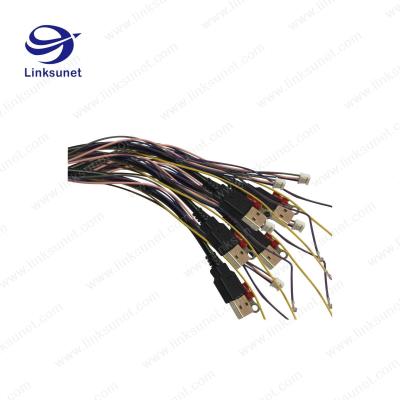 China Multicore PA6 bk Connector Wire Harness Ip67 Waterproof With Usb 2.0 Type A Panel for sale