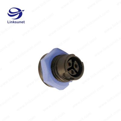 China Hybrid 11 ADD 3 IP67 LED Screen Cable Assembly Female Sockets Circular Connector Bk Color for sale