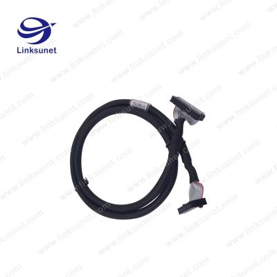 China UL2651-28AWG 1.27mm black pvc Round Flat cable wiring harness for sale