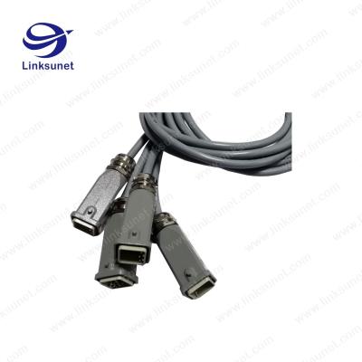 China 40A Harting Modular gray Copper Alloy Connector Industrial Wire Harness 2P 09140022701 09120123001 for sale
