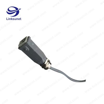 China arnés de cable industrial de los conectores grises femeninos resistentes modulares de la aleación de cobre 2pin de 40A Harting en venta