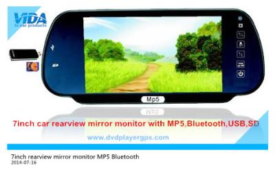 China 7inch car rearview mirror monitor with bluetooth mp5 on hottest selling for sale