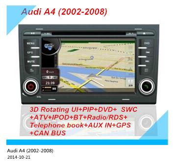 China Android car radio for Audi A4/Car dvd for audi A4 with gps Applied for:Audi A4 (2002-2008) for sale