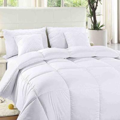 Quality Quilted Comforter with Corner Tabs Hotel Box Stitched Down Alternative Comforter for sale