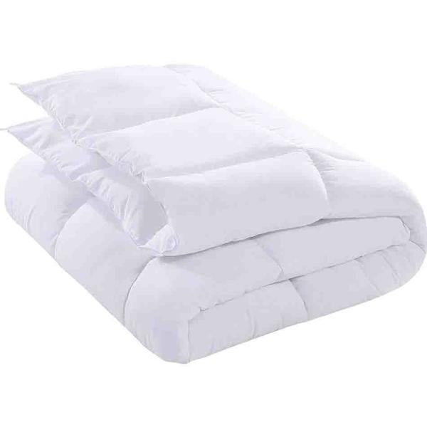 Quality Quilted Comforter with Corner Tabs Hotel Box Stitched Down Alternative Comforter for sale