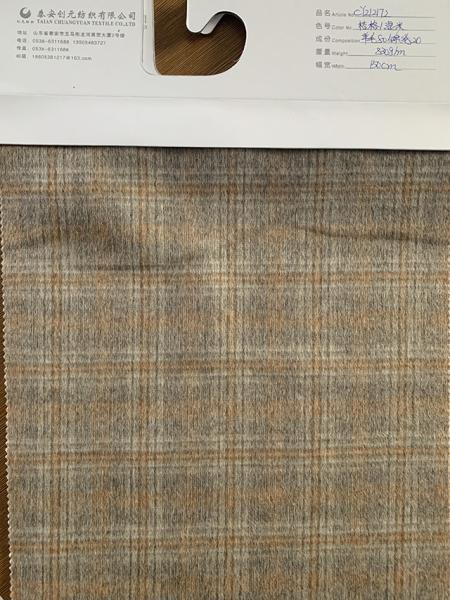 Quality Heavy 870g Checked Wool Fabric Blend Plaid Tartan Yarn Dyed Wool Fabric for Coat for sale