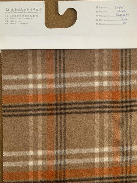 Quality Heavy 870g Checked Wool Fabric Blend Plaid Tartan Yarn Dyed Wool Fabric for Coat for sale