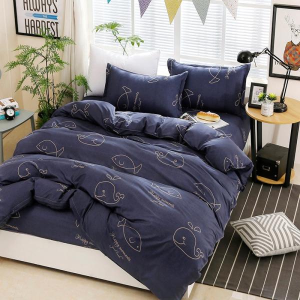 Quality All-Season 4-Piece Bedding Set Princess and Curtains Stonewashed Linen for Kids for sale