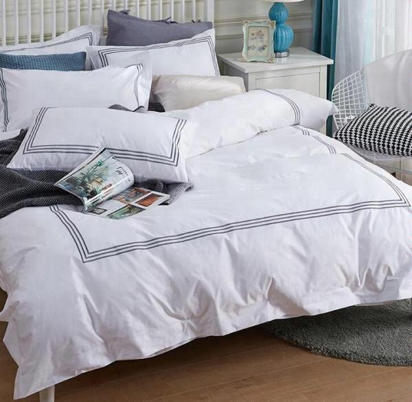 Quality Elegant Home 60s Pure Cotton Customized Hotel Bedding Set with YARN DYED Pattern for sale