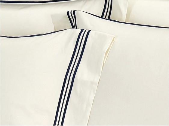 Quality Elegant Home 60s Pure Cotton Customized Hotel Bedding Set with YARN DYED Pattern for sale