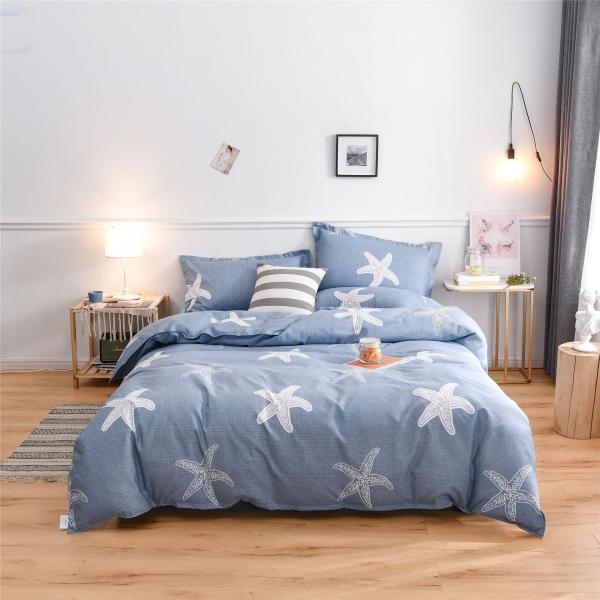 Quality White 4 Piece 100% Cotton Quilt Bedding Set Customized Color Comforter Bed Sheet for sale