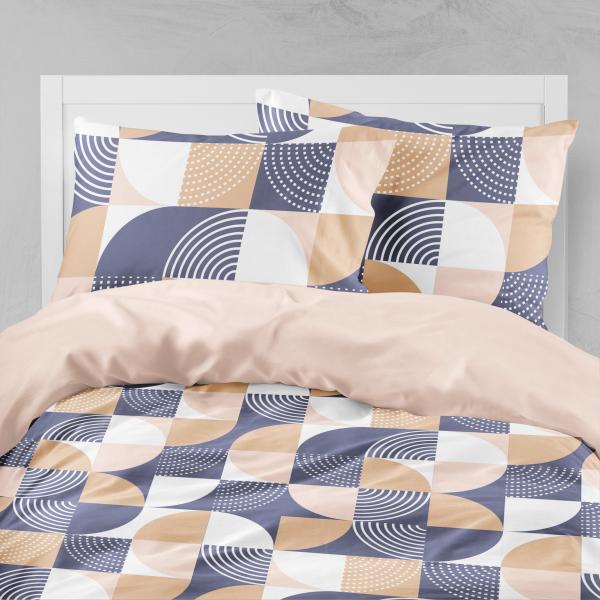 Quality Home Textile Flat Sheet Geometric Printed Bed Cover Soft Bed Sheet 4 Pcs for sale