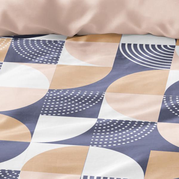 Quality Home Textile Flat Sheet Geometric Printed Bed Cover Soft Bed Sheet 4 Pcs for sale