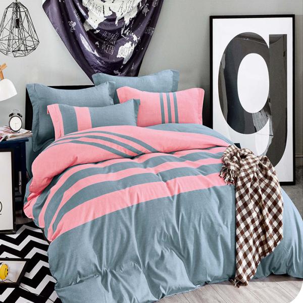 Quality Customized Yarn Dyed Plaid Stripe Bedding Set Sheet Pillowcase Sets is for sale