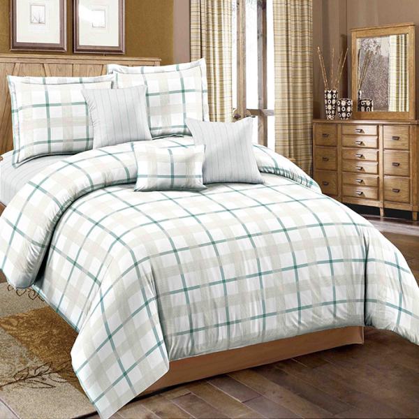 Quality Customized Yarn Dyed Plaid Stripe Bedding Set Sheet Pillowcase Sets is for sale