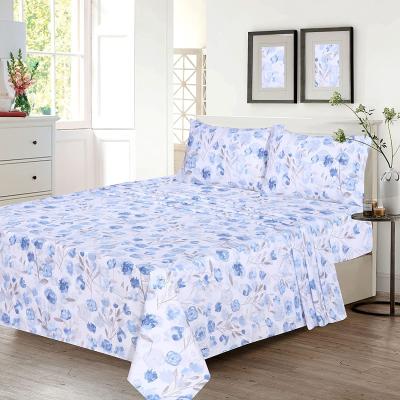 China 133x72 Woven 100% Cotton Bed Sheets 4 Pcs Bed Sets Organic Cotton Material for sale
