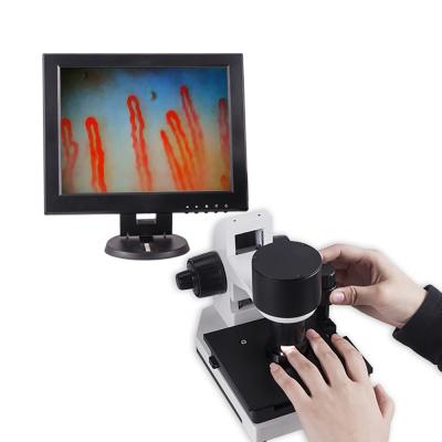 China Blood Capillary Microcirculation Microscope 600X Magnification DC12V 2A Output for sale